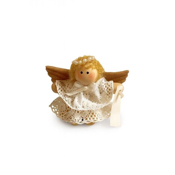 Vintage Handmade Windowsill Angel Figurine with Tag – Christian Religious Décor - Picture 1 of 5